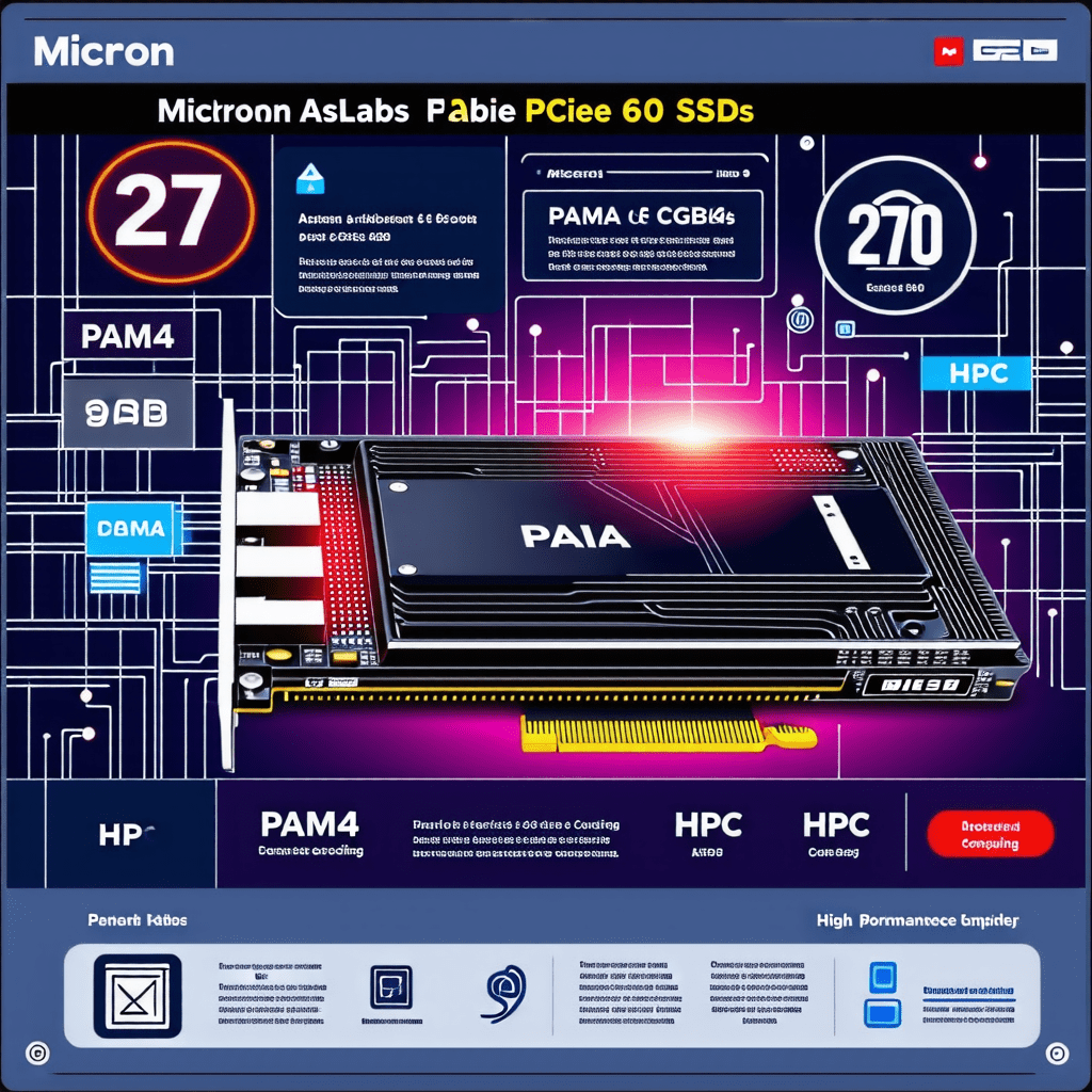 Micron과 Astera Labs, 세계에서 가장 빠른 PCIe 6.0 SSD 공개: 27GB/s 속도의&nbsp;혁신